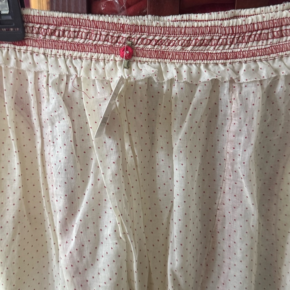 Free People Cream and Blush Polka Dot Lounge Harem Pants - Picture 9 of 13